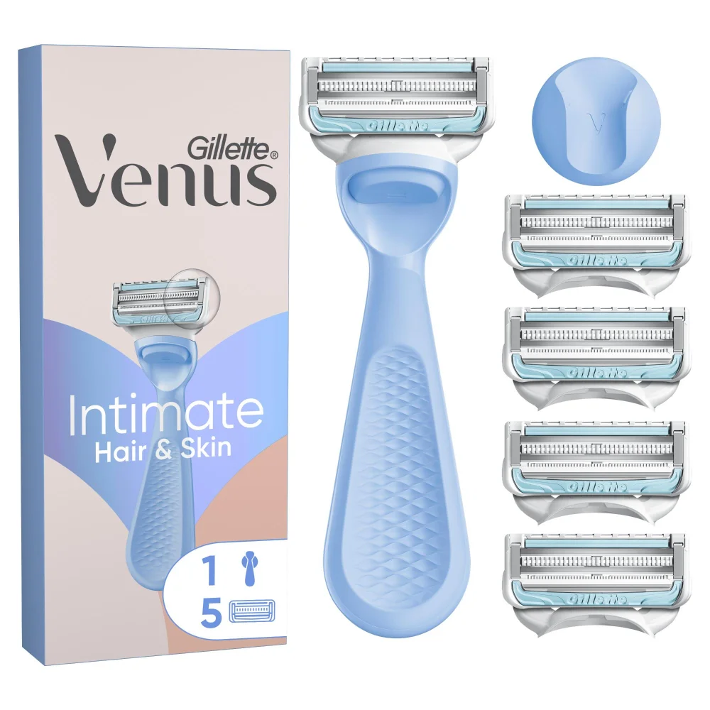 Gillette Venus Intimate Razor +4 Razor Blade Refills Image 1