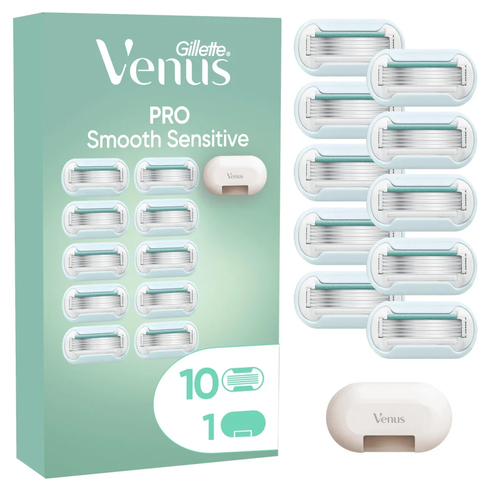 Gillette Venus Pro Smooth Sensitive Razor Blades x 10, Blade Cover Image 1