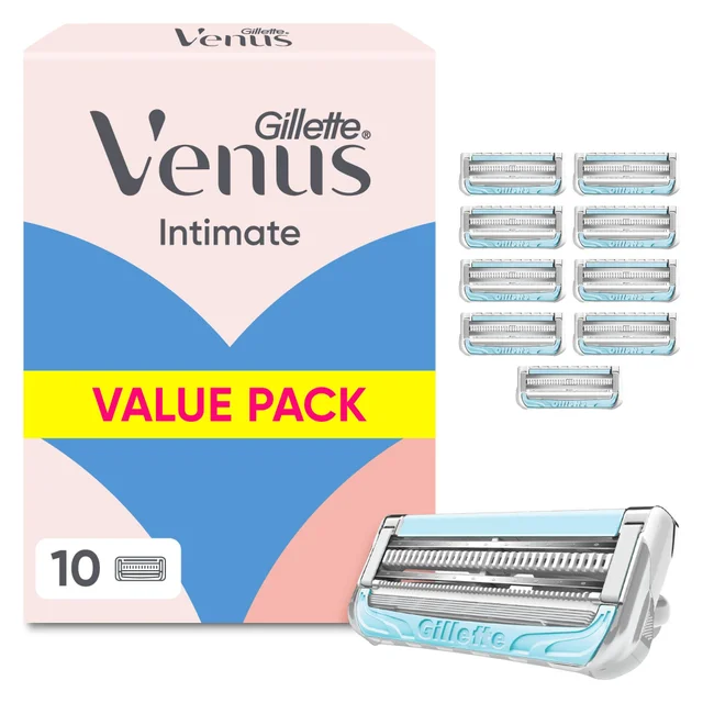 Gillette Venus Pubic Hair & Skin,10 Razor Blade Refills