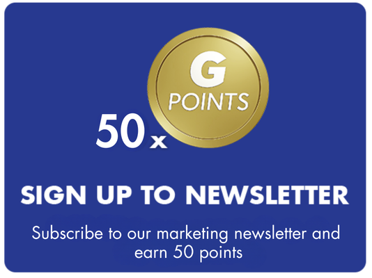Sign up to our marketing newsletter and earn 50 points