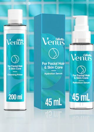 Gillette Venus Cleansing Primer for facial hair and skin care