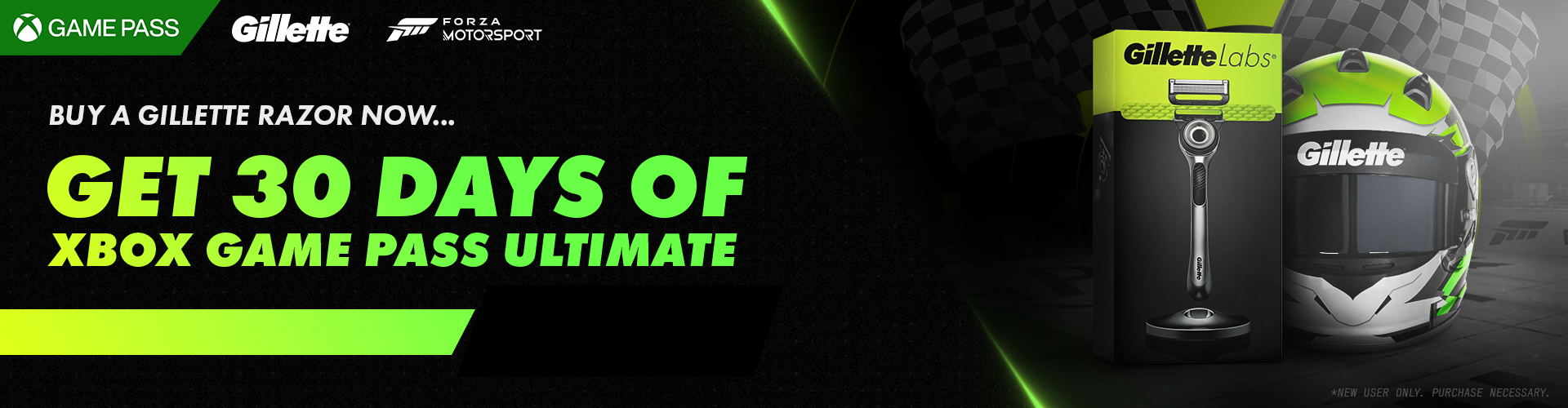 Gillette P1 Program - Get 30 days of Xbox Game Pass Ultimate when you buy a Gillette Labs Razor