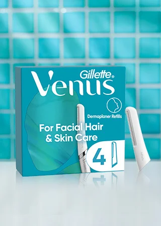 Gillette Venus dermaplaning blade for facial hair and skin care
