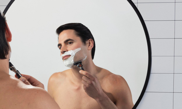 Man Touching Face after Skincare routine | Gillette UK