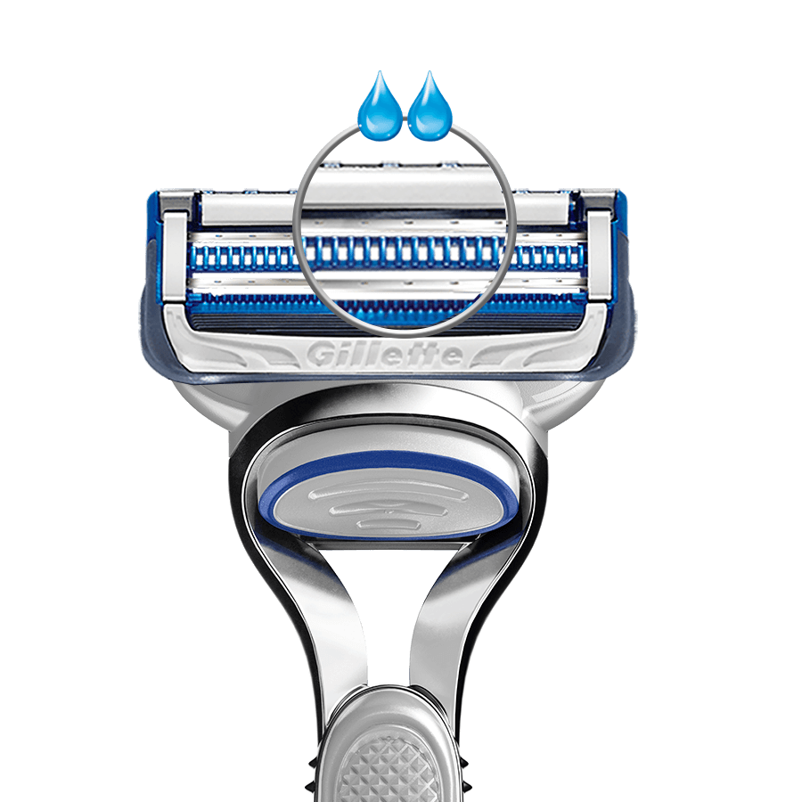 Gillette Skinguard Sensitive lubrication before and after shave