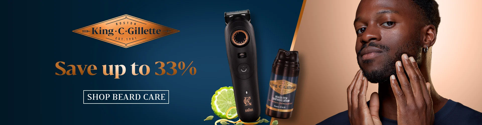 BOSTON KING C GILLETTE 1991. SAVE UP TO 33% SHOP BEARD CARE.